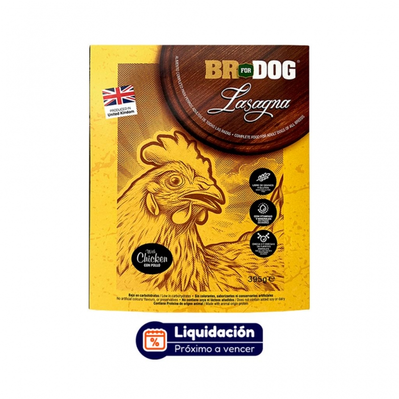 Lasagna Br For Dog Pollo x 395gr (AGOSTO 2026)_1