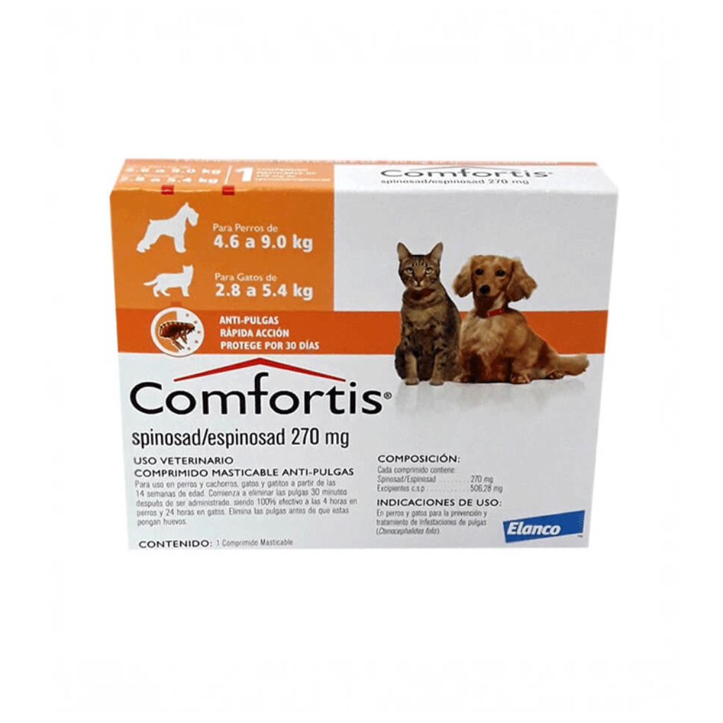 Comfortis Perro 4,6 a 9 Kg/ Gato 2,8 a 5,4 Kg (naranja)_1