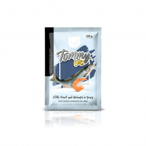 Pouch Tommy Gato Adulto Trozos de Trucha y Camaron 100Gr_1