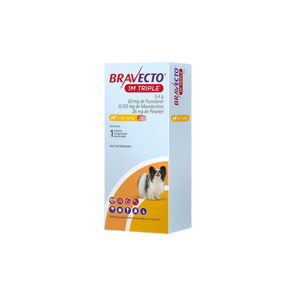 Bravecto 1M TRIPLE 50mg 2,5 a 5 kg X1Tab_1