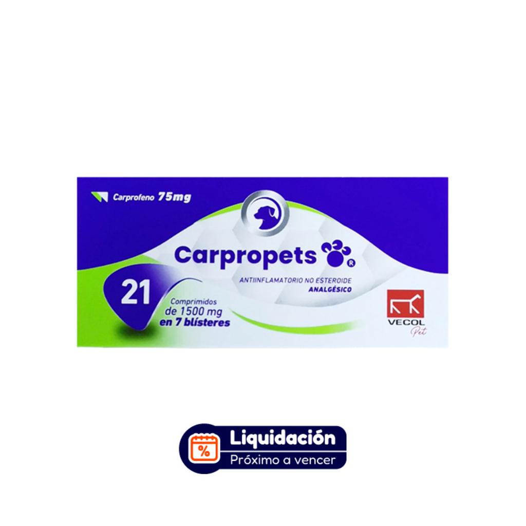 Carpropets 75 mg Blister x 3 Tab (ENERO 2027) - Señor Mascota