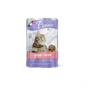 Pouch Plaisir Gato Adulto Trozos De Salmon & bacalao 100Gr_1