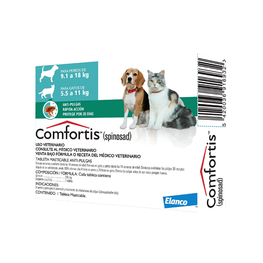 Comfortis Perro 9,1 a 18 Kg/ Gato 5,5 a 11 Kg (verde)_1