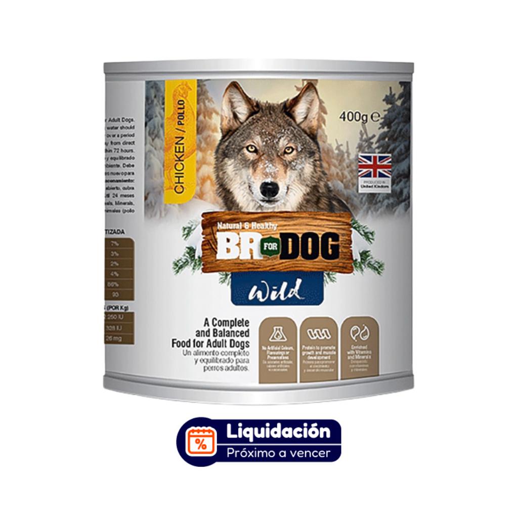 Lata Br wild Perro Pollo 400 Gr (DICIEMBRE 2026) - Señor Mascota