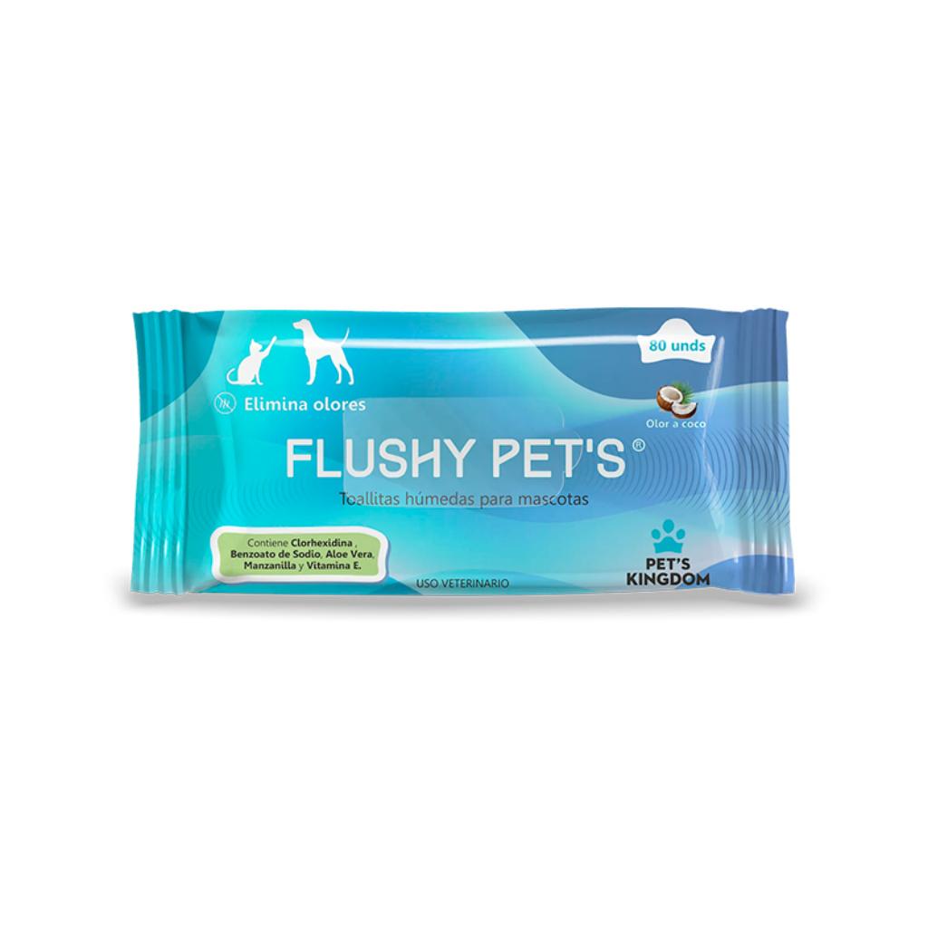 Flushy Pets Toallas Humedas x80 - Señor Mascota