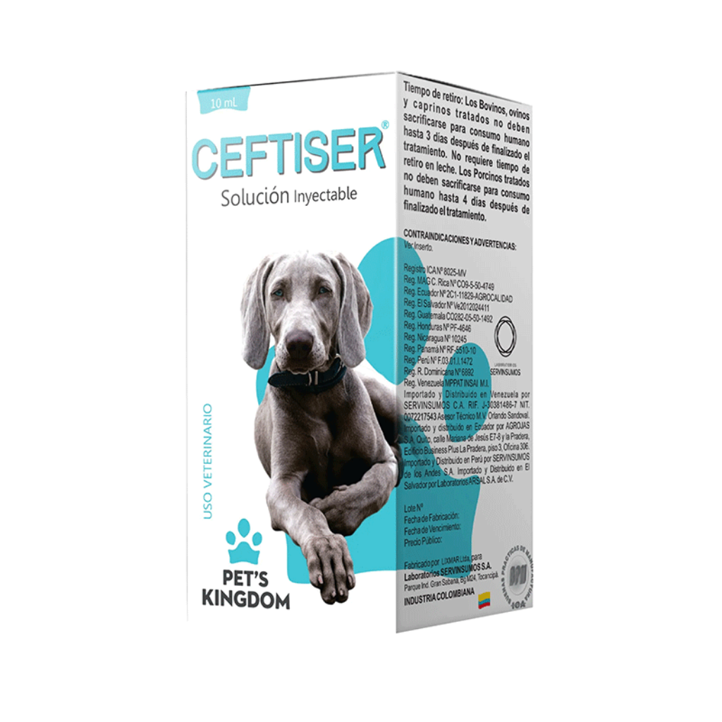 Ceftiser Frasco 10 Ml - Señor Mascota