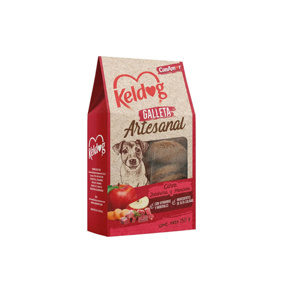 Keldog carne, zanahoria y manzana 150 Gr Can amor_1
