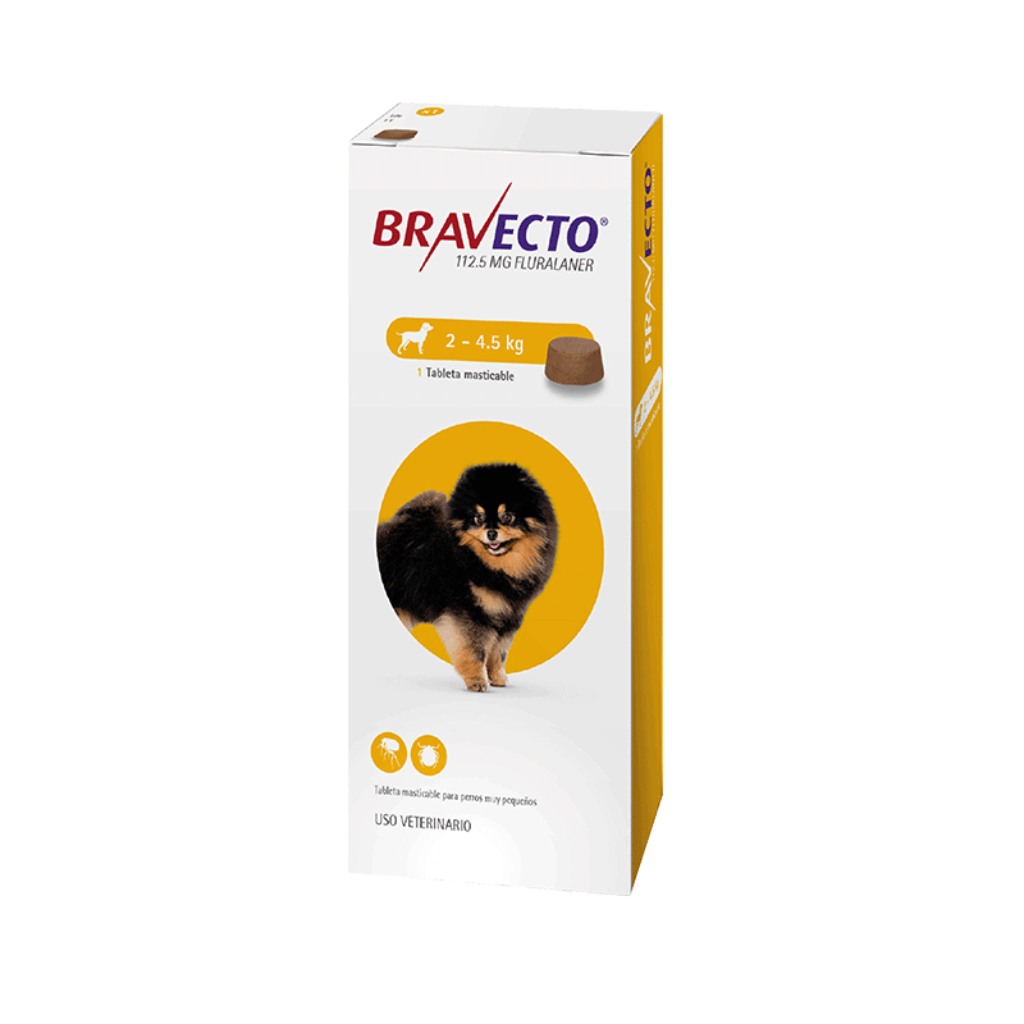 Bravecto Tableta 2 a 4.5kg (Amarillo) - Señor Mascota