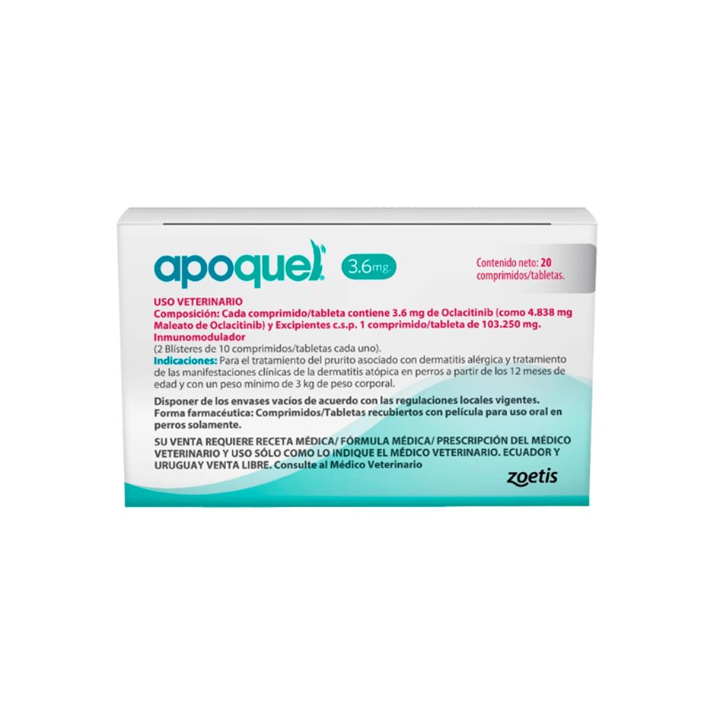 Apoquel 3,6mg x20 Tab Masticables - Señor Mascota