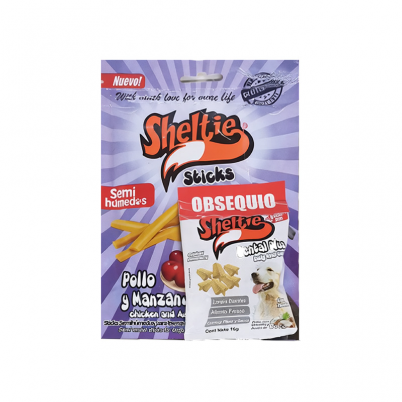 Sheltie Sticks Barra Pollo y Manzana 85 Gr_1