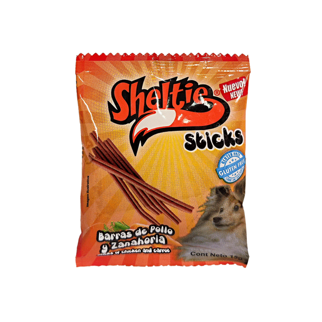 Sheltie Sticks Barra Zanahoria 15 Gr - Señor Mascota