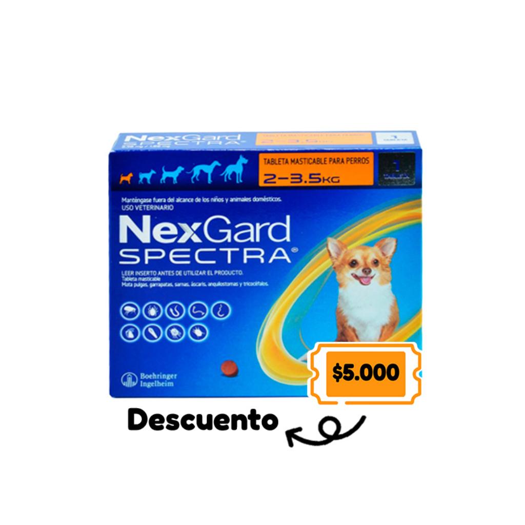 Nexgard Spectra Xs 2 a 3.5kg (Naranja) (PROMO)_1
