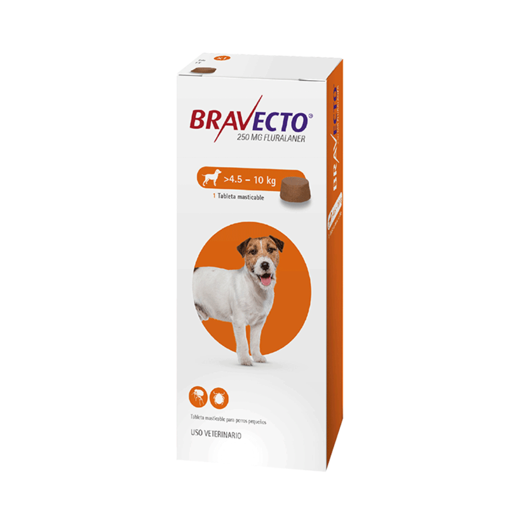 BRAVECTO 12 semanas (4,5 A 10 KG) Antipulgas y garrapatas - Señor Mascota