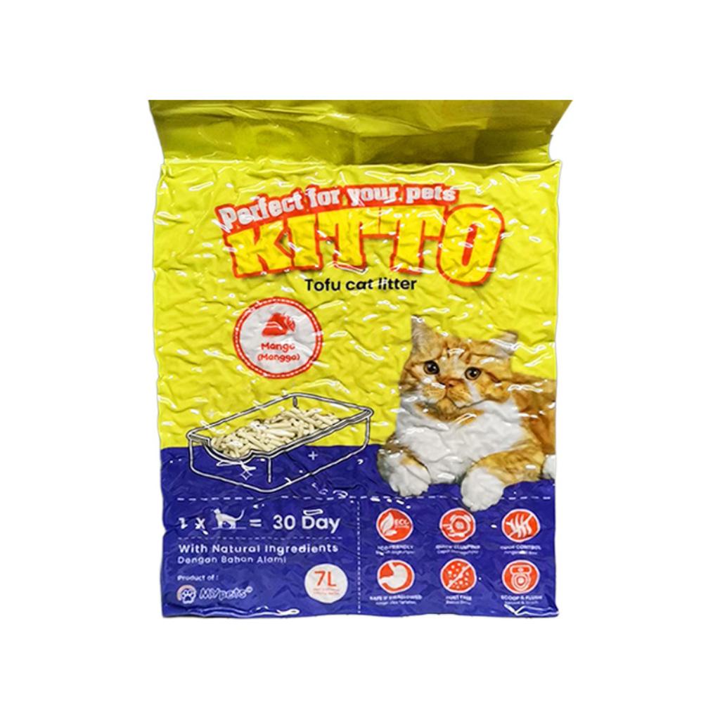 Arena Tofu Kitto Mango x 2,5Kg - Señor Mascota
