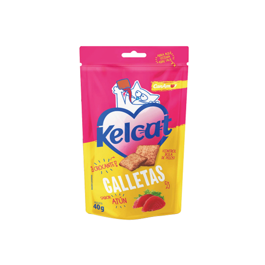 Galletas gatos Kelcat Atun 40g Can amor - Señor Mascota