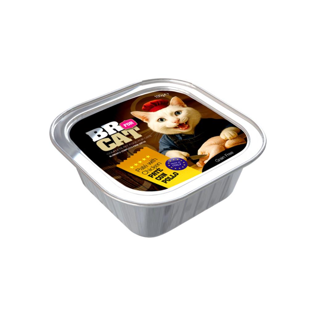 Br For Cat Pate Con Pollo 100Gr  - Señor Mascota