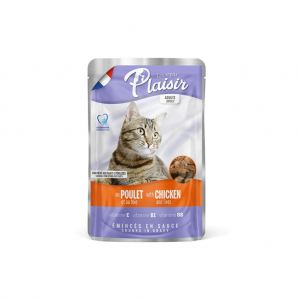 Pouch Plaisir Gato Adulto Trozos De Pollo & Higado 100Gr_1