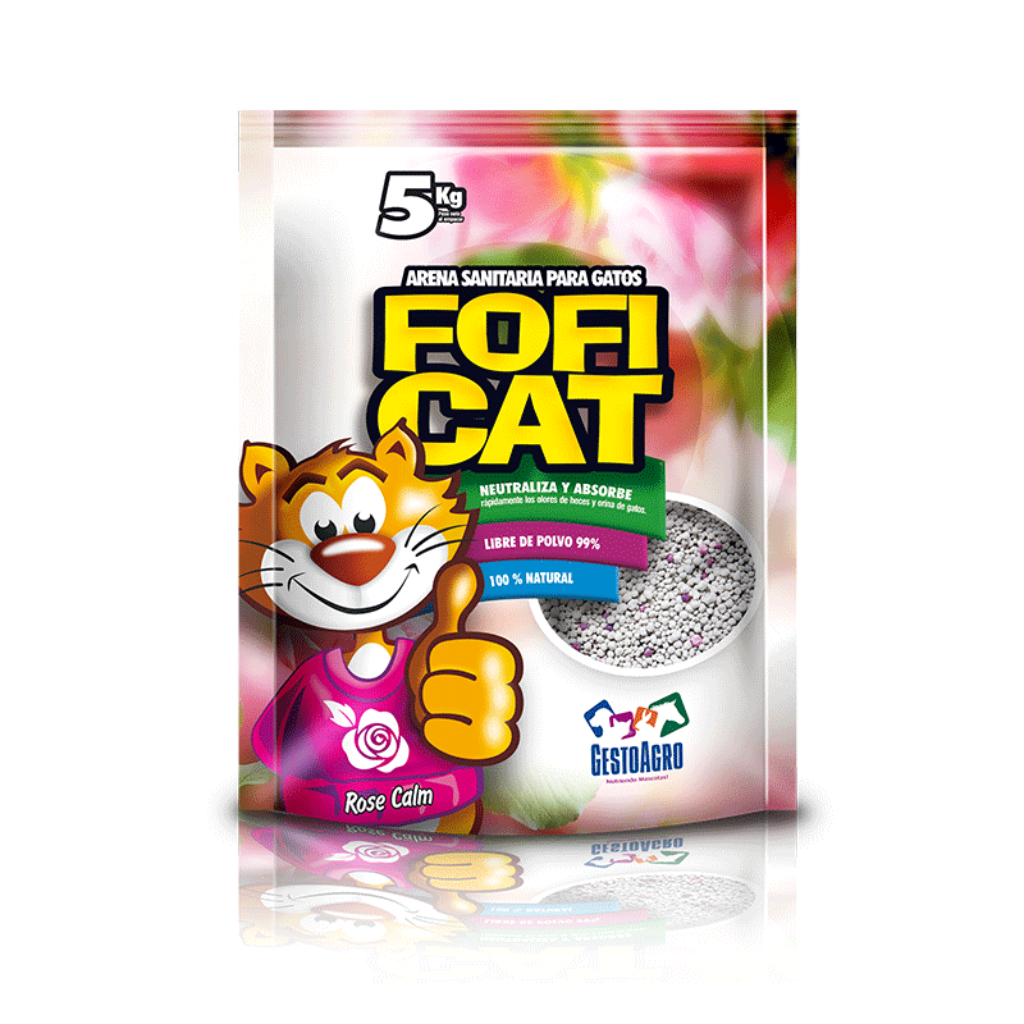 Arena Fofi Cat Rosa 5kg - Señor Mascota
