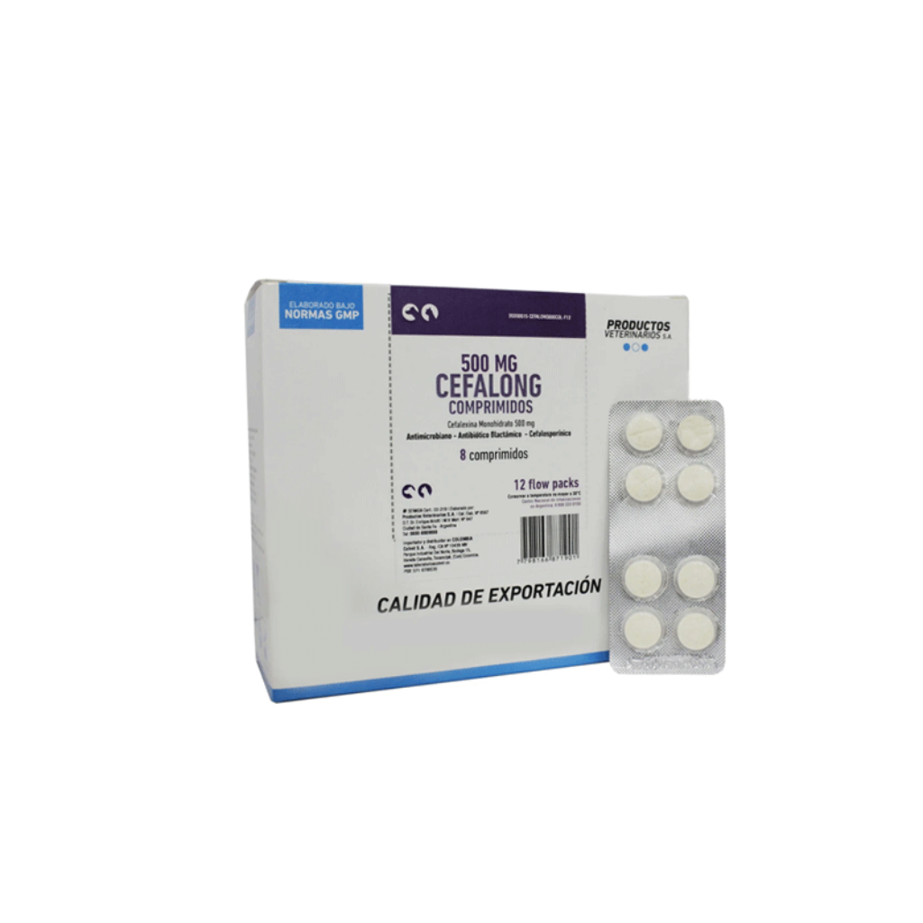 Cefalong 500 Mg x8 Tab - Señor Mascota