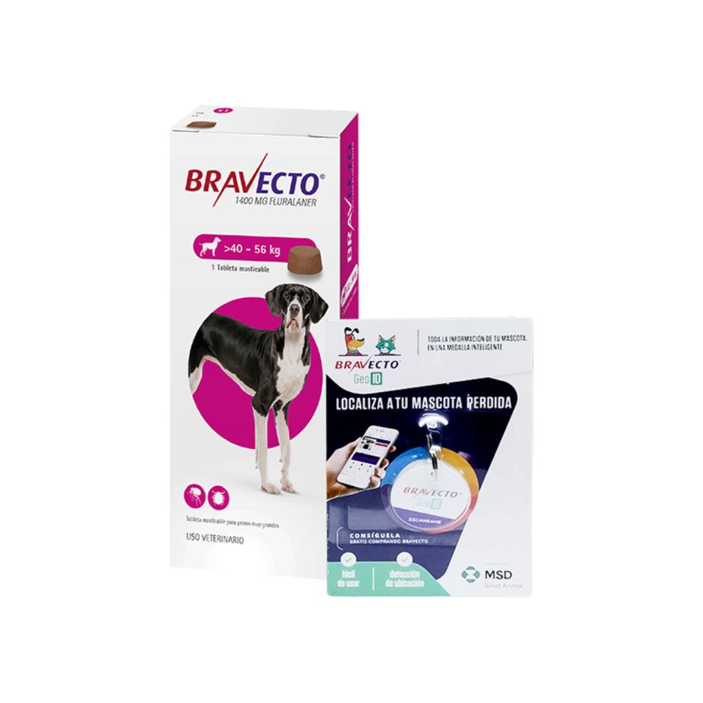 Bravecto 3M 40 a 56Kg (Rosado) (1) + Geo ID(1) - Señor Mascota