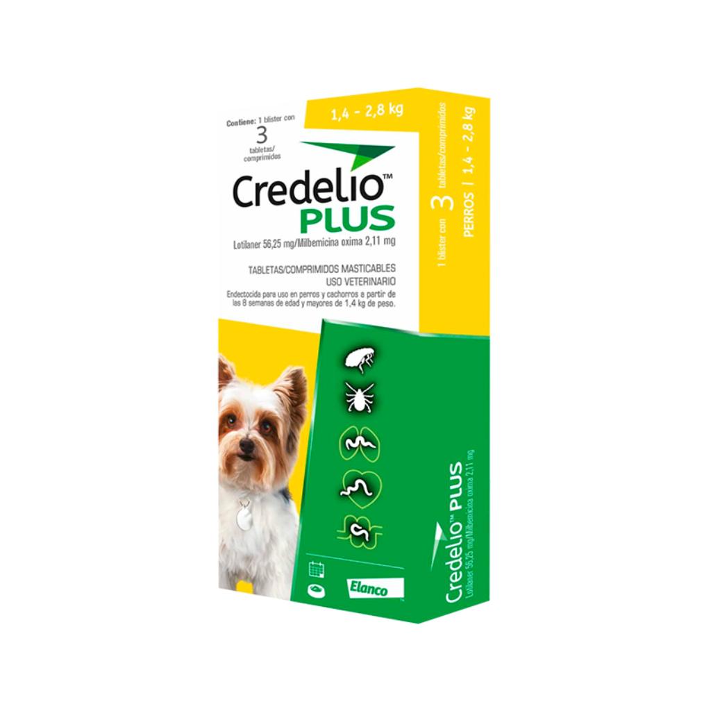 Credelio Plus 3 Tab. 1,4 a 2,8 kg (Amarillo) - Señor Mascota