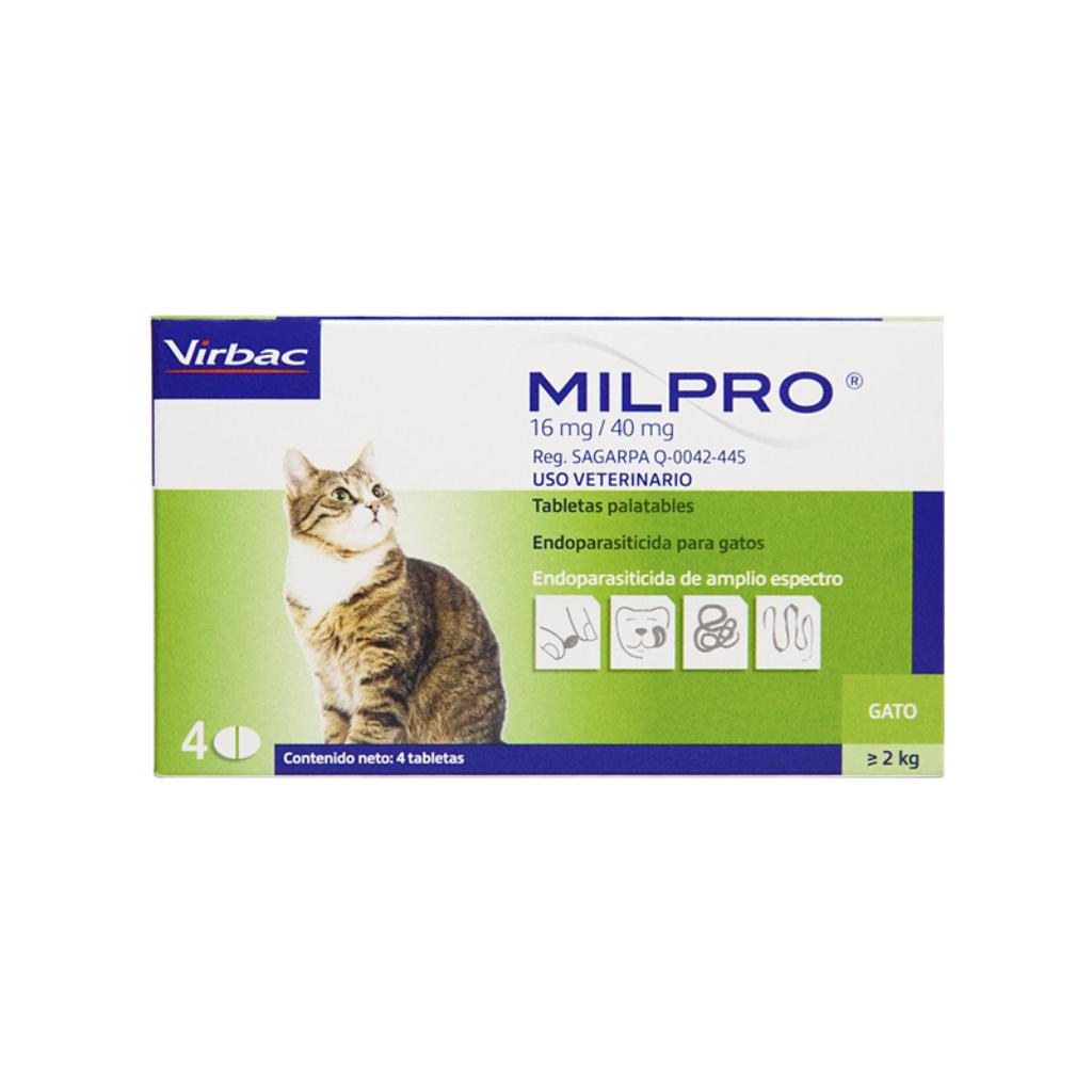 Milpro 16mg40 x4 tabletas - Señor Mascota