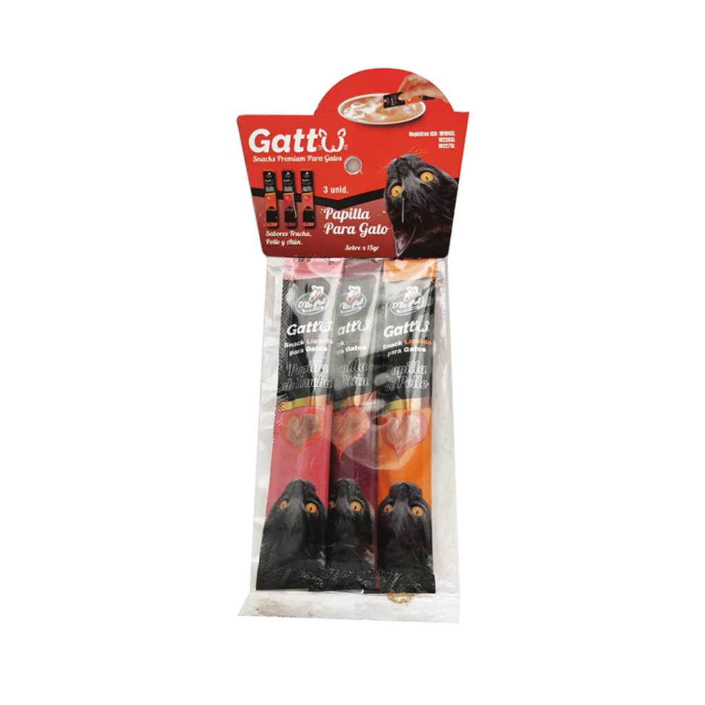 Papilla para gato 15 Grs x3 Unds - Señor Mascota