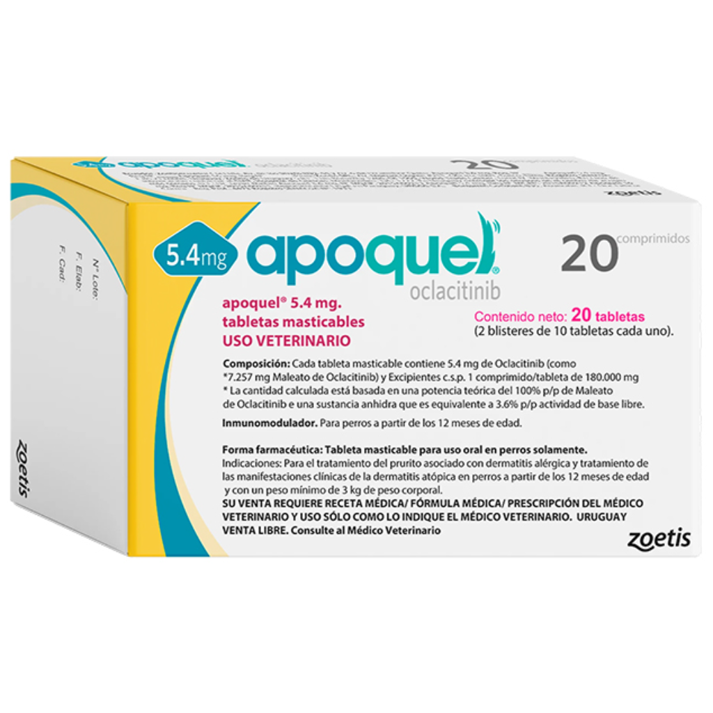 Apoquel 5,4mg x20 Tab Masticables - Señor Mascota