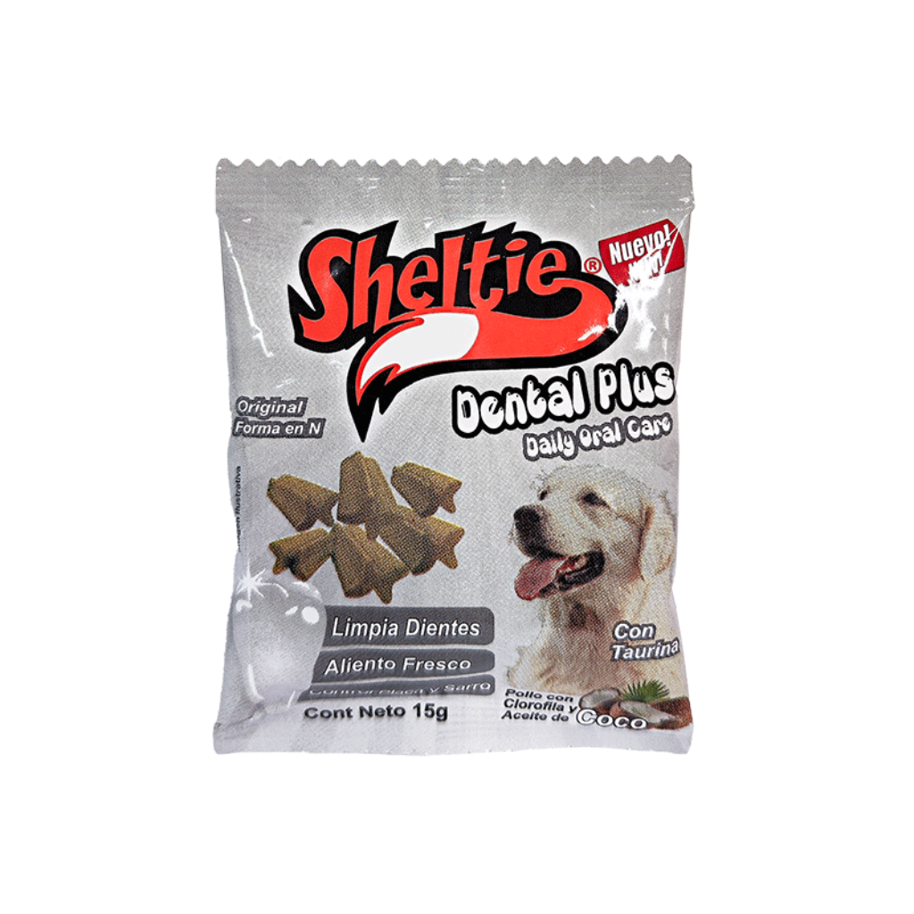 Sheltie Dental Plus Pollo con Clorofila y Aceite de Coco 15gr (JULIO 2026)_1