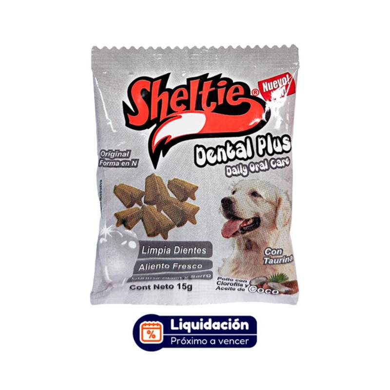 Sheltie Dental Plus Pollo con Clorofila y Aceite de Coco 15gr (DICIEMBRE 2026)_1
