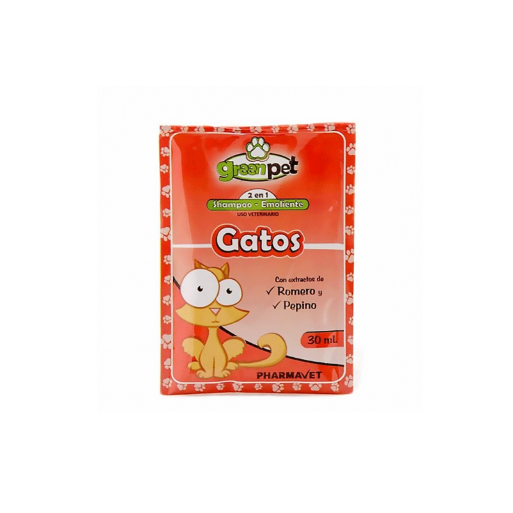 Shampoo gatos 30ml Green pet - Señor Mascota