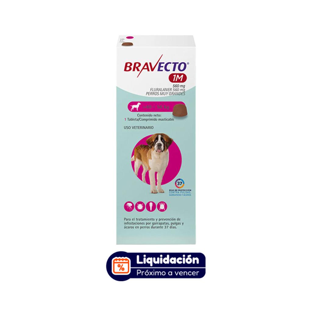 Bravecto 1M 560Mg 40 a 56 Kg (ENERO 2027) - Señor Mascota