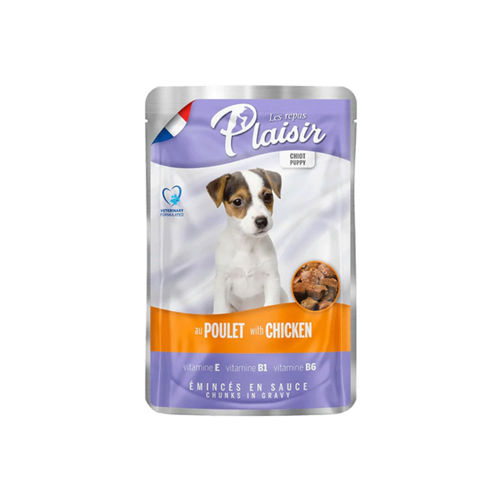 Pouch Plaisir Cachorro Pollo En Salsa 100Gr - Señor Mascota