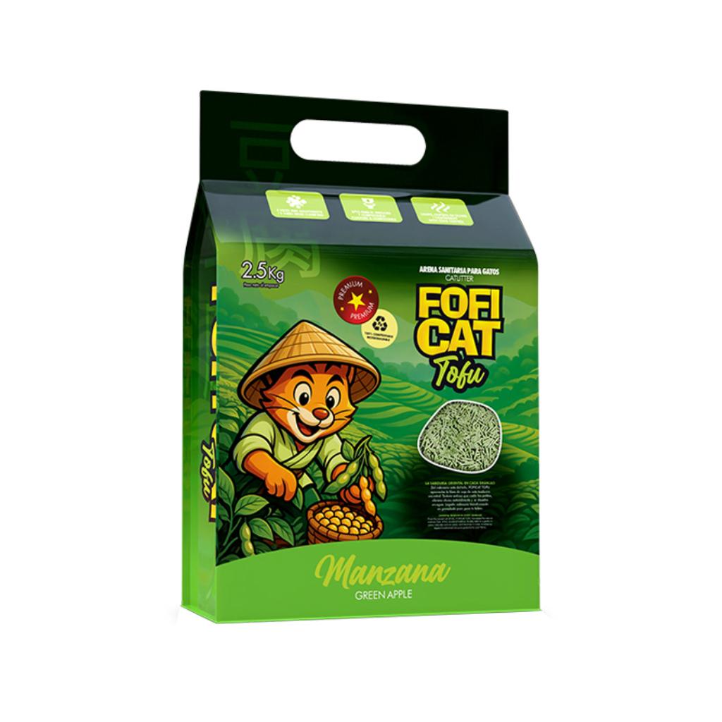 Arena Fofi Tofu Manzana x 2.5 kg - Señor Mascota