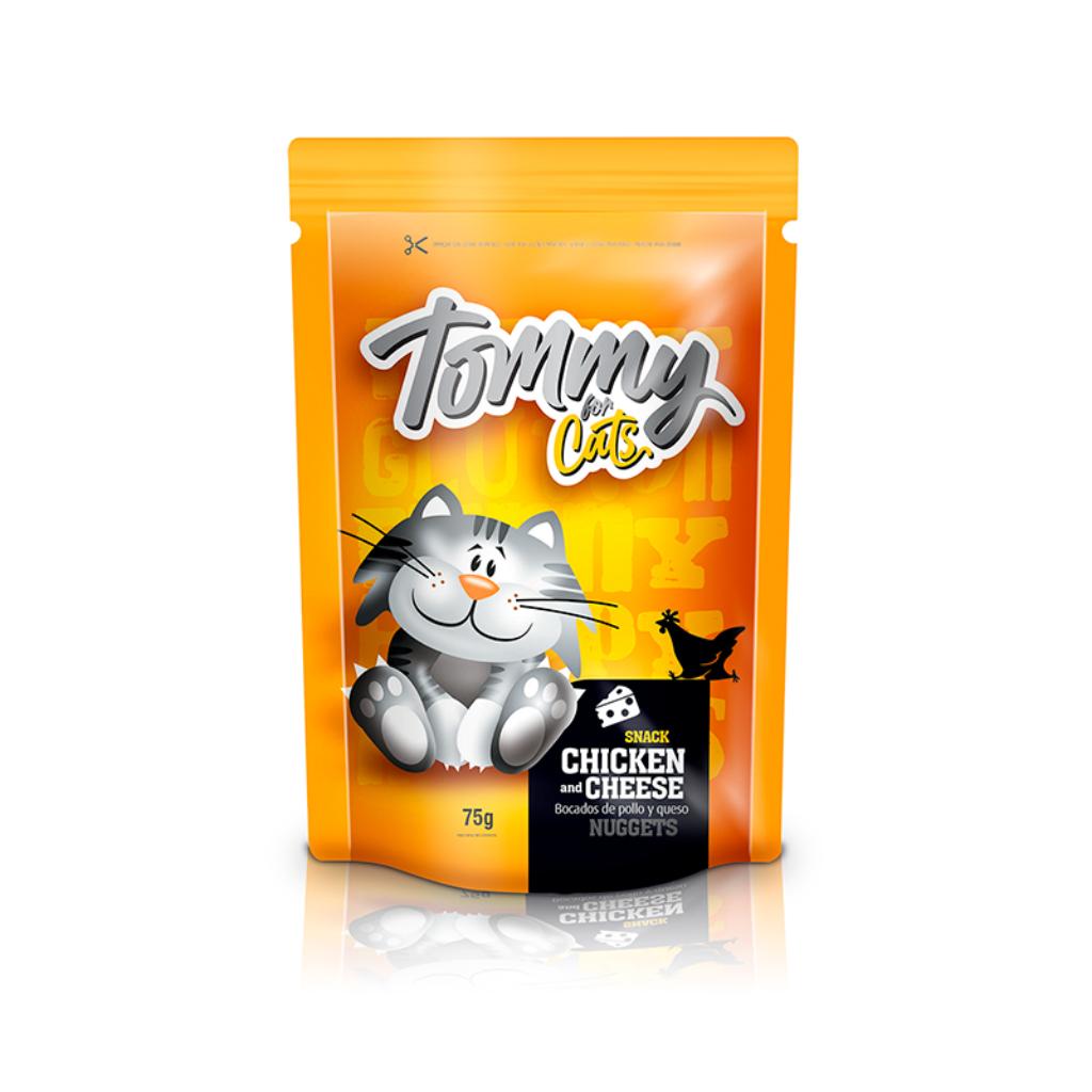 Snack Tommy Cat Pollo y Queso 75 Gr - Señor Mascota