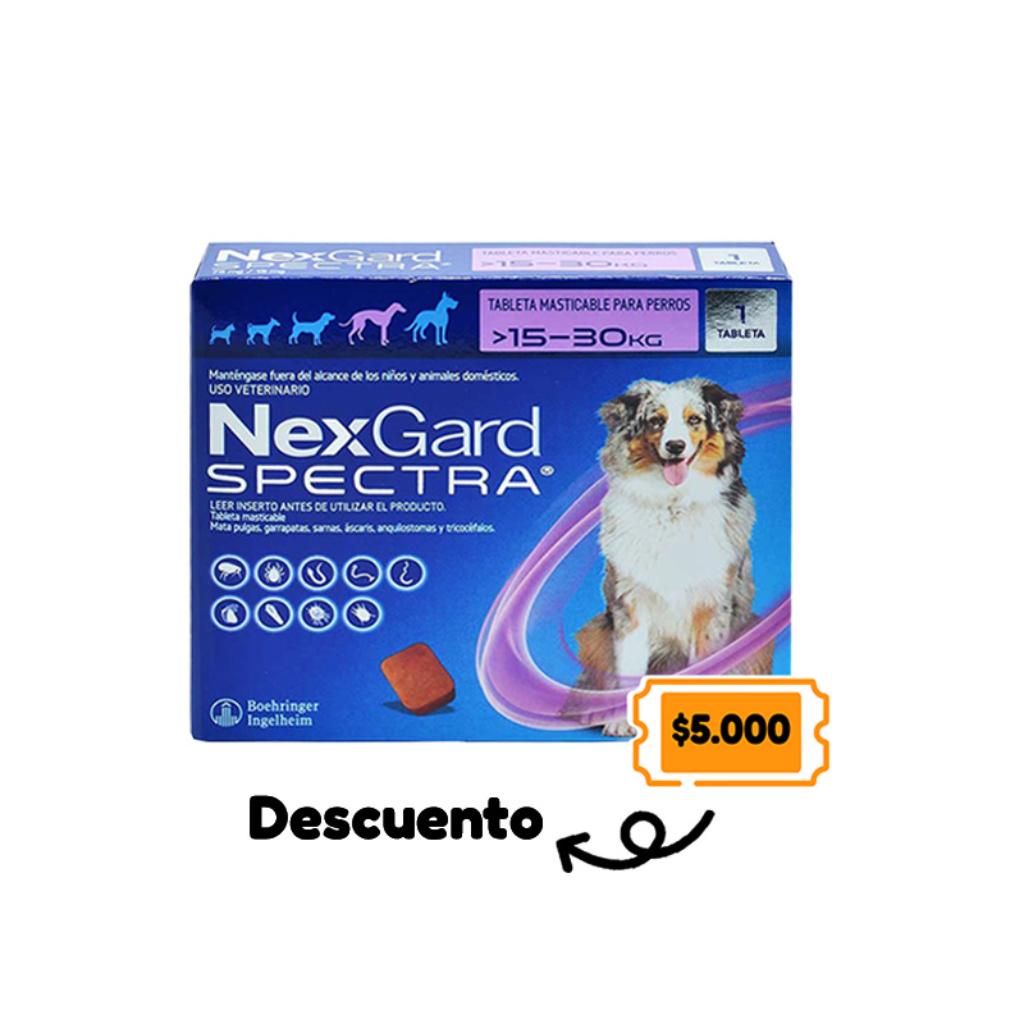 Nexgard Spectra L 15 a 30Kg (Morado) (PROMO) - Señor Mascota