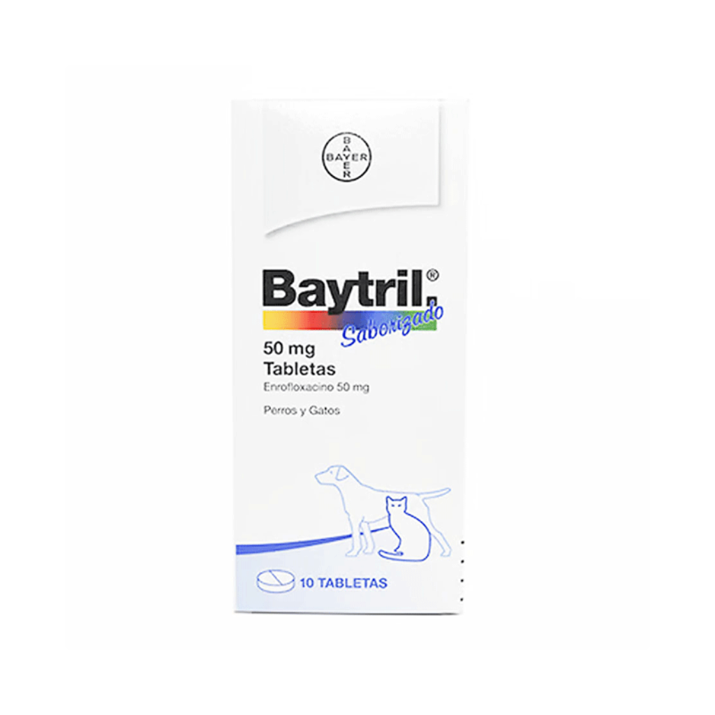 Baytril 50mg x 10 Tab - Señor Mascota