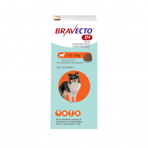 BRAVECTO 37 días (perros de 4,5 A 10 KG) Antipulgas y garrapatas_1