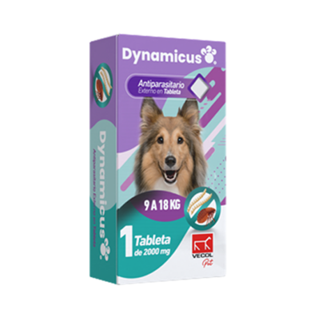 Dynamicus Antiparasitario Perro 9 a 18kg x 1 Tab - Señor Mascota