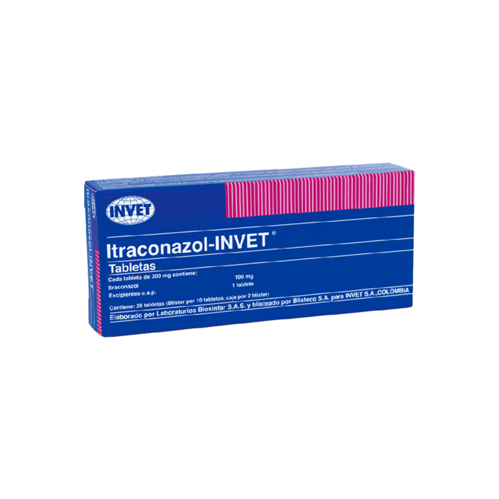 Itraconazol Invet caja x 10 Tab - Señor Mascota