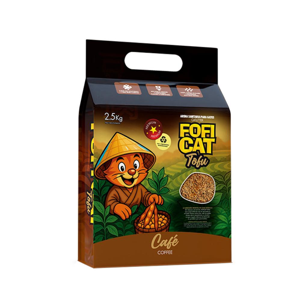Arena Fofi Tofu Cafe x 2.5 kg - Señor Mascota