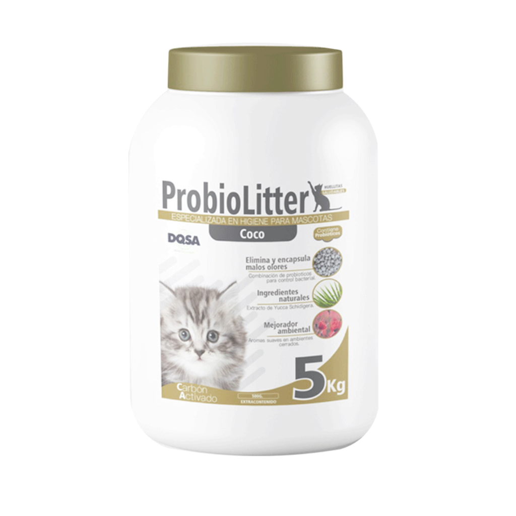 Arena recipiente ProbioLitter Coco 5,5 Kg_1