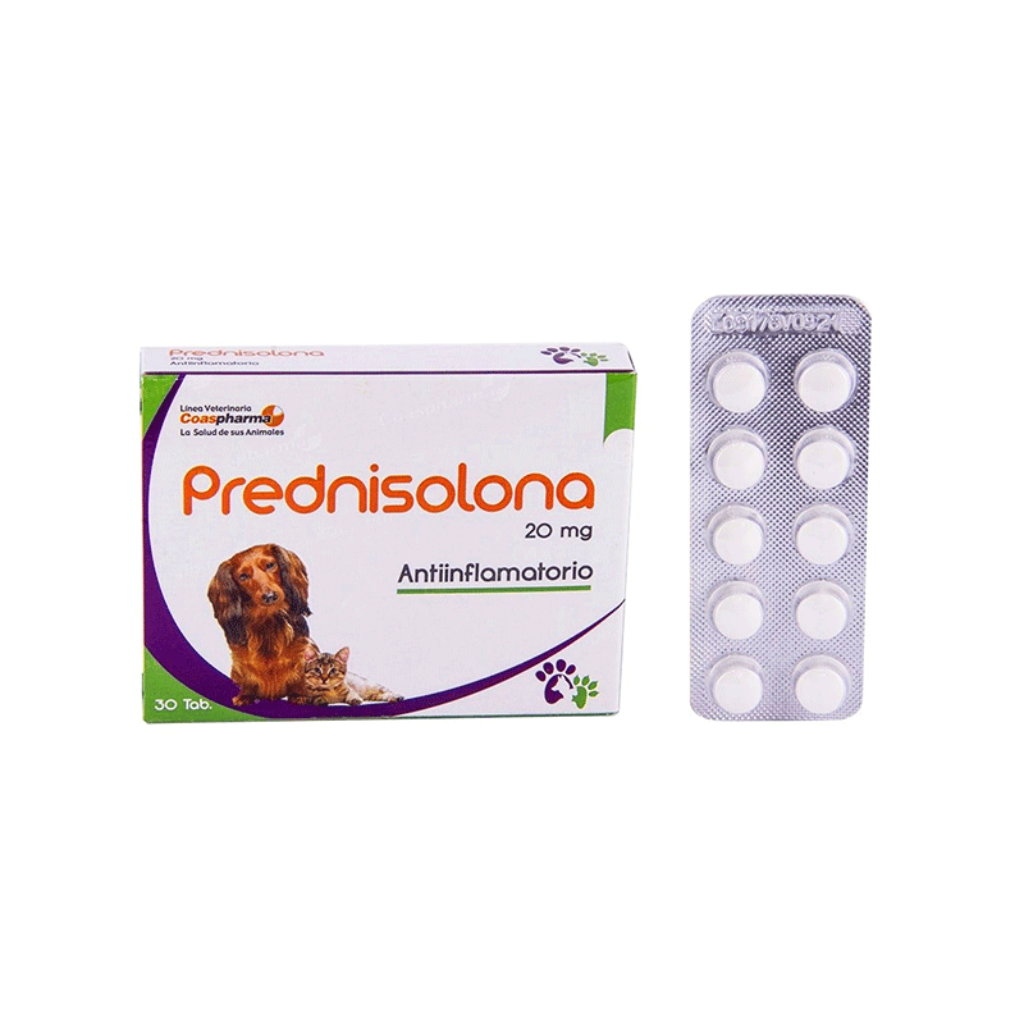 Prednisolona 20 Mg 30 Tab Coaspharma - Señor Mascota